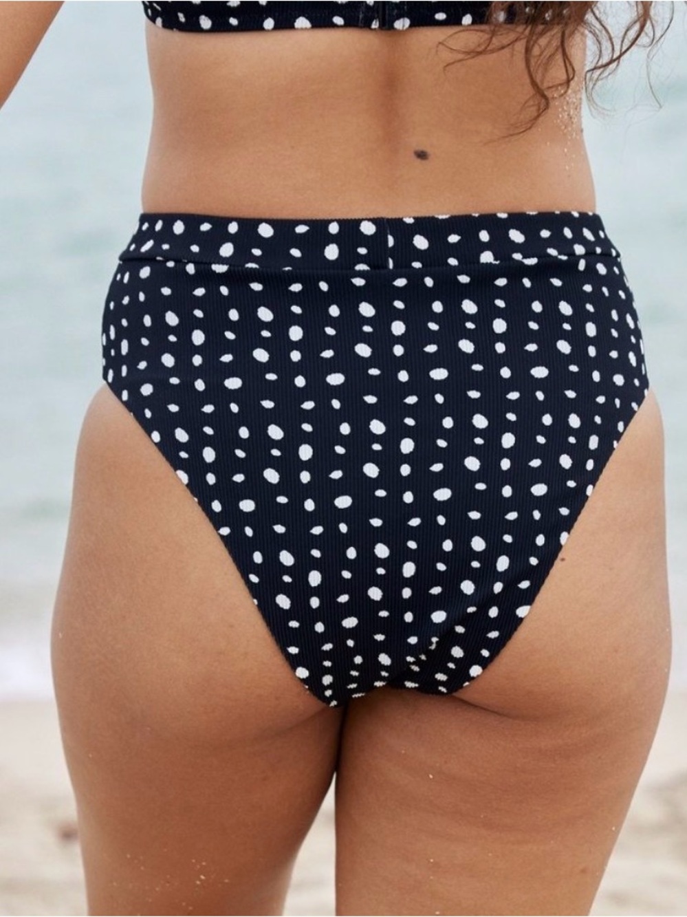 Aerie Black Polka Dot Women’s Bikini Set - S Top, M bottom